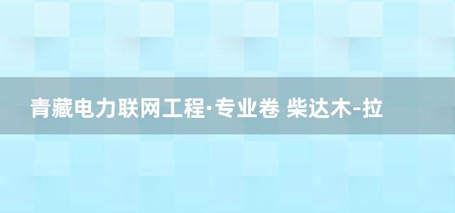 青藏电力联网工程·专业卷 柴达木-拉萨±400kV直流输电工程建设